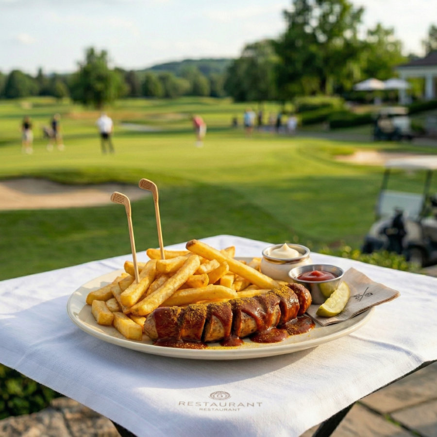 Currywurst mit Pommes